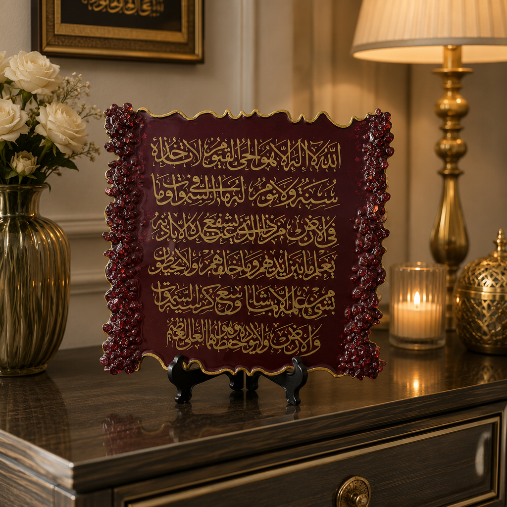 Personalized Islamic Resin Frame | Custom Arabic Calligraphy & Quran Décor