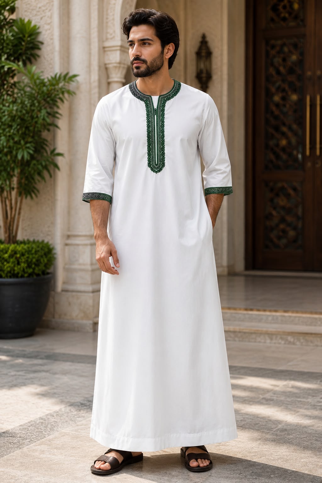 Luxury Sage White Moroccan