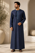Luxury Greige Brown Emirati Tassel Thobe